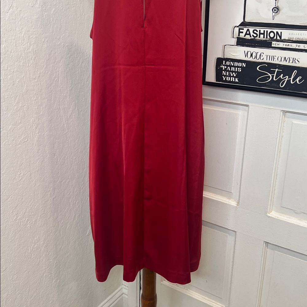 NWT Banana Republic Red Satin Mini Dress Size S - Picture 8 of 11